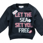 ΜΠΛΟΥΖΑ ΦΟΥΤΕΡ LET THE SEA SET YOU FREE ΜΑΥΡΗ
