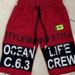 Βερμούδα κόκκινη OCEAN LIFE CREW 100% βαμβακερή