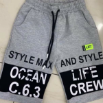 Βερμούδα γκρι μελανζέ OCEAN LIFE CREW 100% βαμβακερή