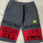 Βερμούδα γκρι ανθρακί OCEAN LIFE CREW 100% βαμβακερή