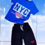 Σετ κοντομάνικη μπλούζα βερμούδα NYC BROOKLYN