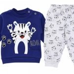 Σετ 100% βαμβακερό φόρμα γάτα χορεύει