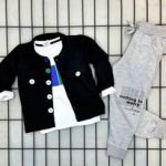 Σετ ζακέτα  μπλούζα παντελόνι 3 τεμάχια 100% βαμβακερό - Image 2