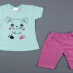 Σετ κολάν σορτς 100% βαμβακερό Cute Cat
