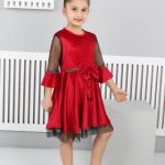 Φόρεμα τουτού σε Α γραμμή βελούδο με βελούδινο φιόγκο με στρας με μουσελίνα μανίκια καμπάνα εμβαζέ 100% βαμβακερό