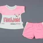 Σετ φλούο σορτσάκι με κοντομάνικη μπλούζα Fashion 100% βαμβακερό