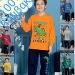 Σετ πυτζάμα 100% βαμβακερή Dinosaur attack