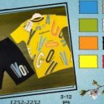 Κοντομάνικη μπλε ρουά μπλούζα new fashion season σετ με μπλε σορτς 100% βαμβακερό