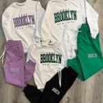 Εφηβική φόρμα σετ 100% βαμβακερό Brooklyn με μαύρο παντελόνι με κορδόνι με τσέπες με λάστιχο - Image 2