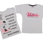 Κοντομάνικη λευκή μπλούζα 100% βαμβακερό T-Shirt Whatever You Want To Be