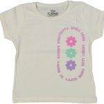 Κοντομάνικη λευκή μπλούζα 100% βαμβακερό T-Shirt Smile More Worry Less Be Happy Always Think Positivity
