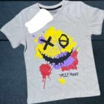 Κοντομάνικη λευκή μπλούζα 100% βαμβακερό T-Shirt Smile