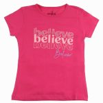 Κοντομάνικη φουξ μπλούζα 100% βαμβακερό T-Shirt Believe
