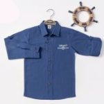 Μακρυμάνικο πουκάμισο baby blue κεντημένο 100% βαμβακερό Legacy T