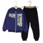 Σετ φόρμα με ζακέτα με κουκούλα 100% βαμβακερή Run 1982