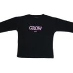 Μπλούζα μαύρη 100% βαμβακερή Grow