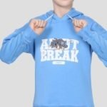 Φούτερ 100% βαμβακερό μπλούζα με κουκούλα ABOUT BREAK